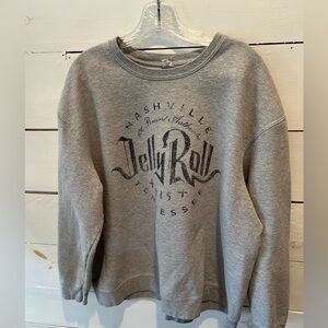 Jellyroll size 2XL crewneck sweatshirt, Nashville, country music, unisex, GUC